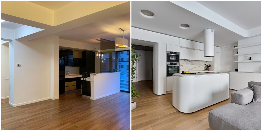 Renovare apartament Pipera before and after - Andra Bica Kanso Design