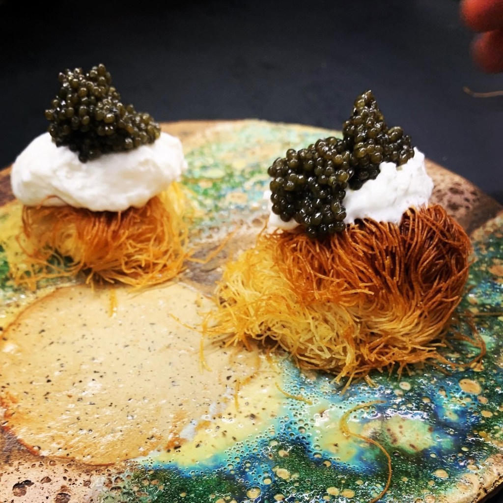 Beluga Caviar kataif sour cream