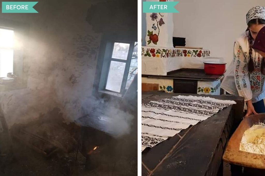 Înainte de renovare, casa era într-o stare avansată de degradare