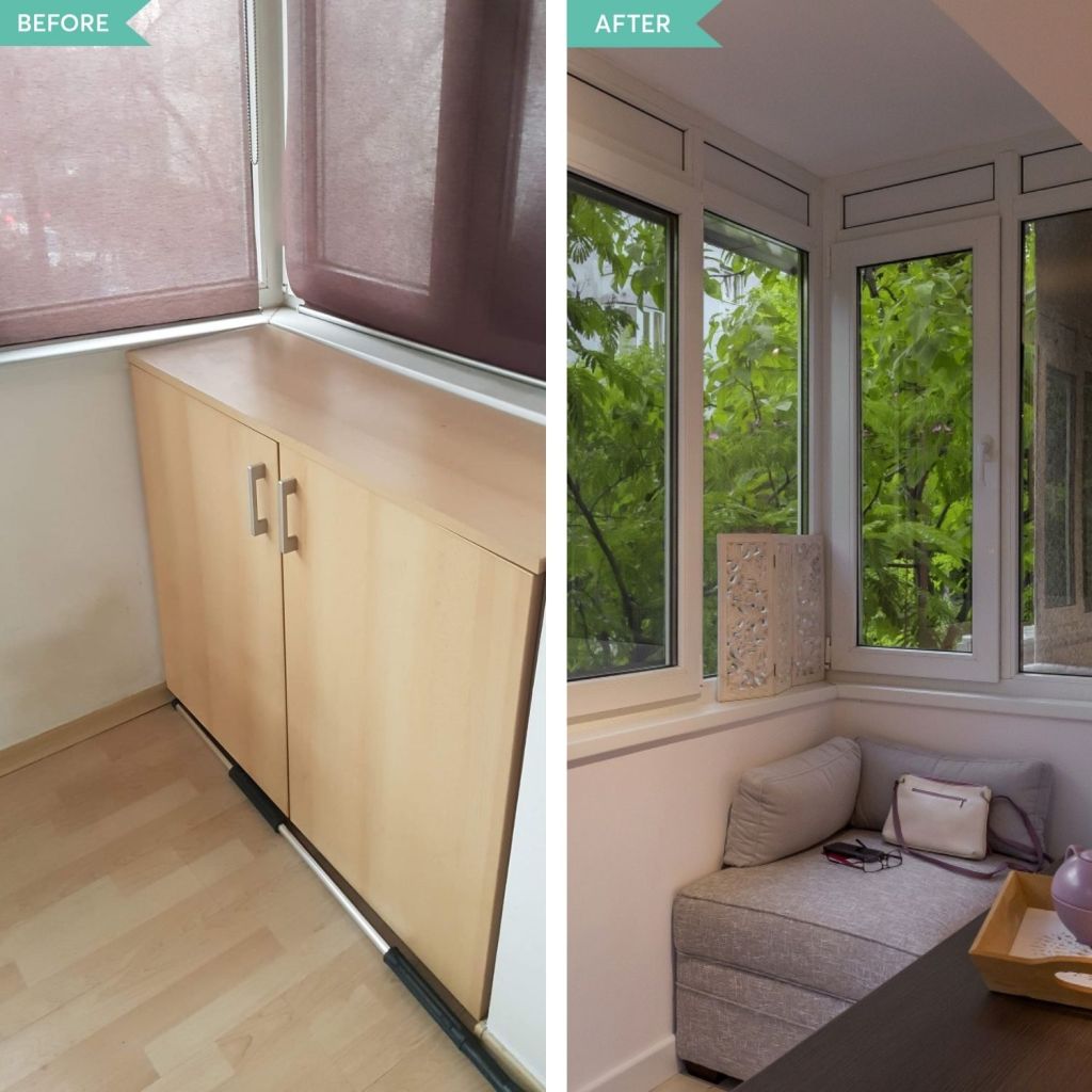 before and after renovare balcon mic