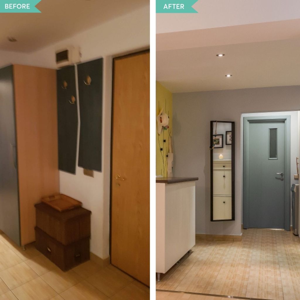before and after renovare hol modern