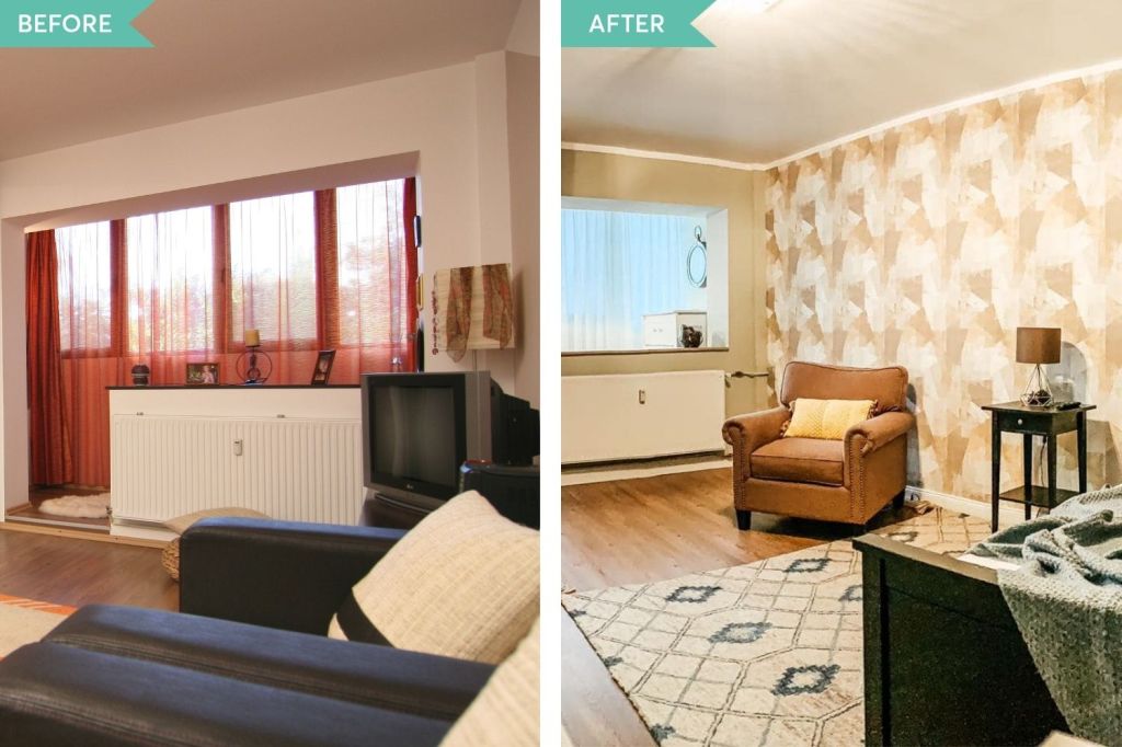 renovare living garsoniera