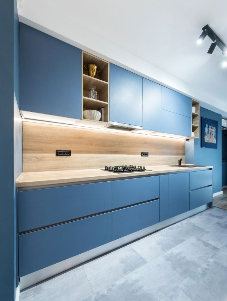 Amenajare bucatarie albastra duplex Bucuresti - arh. int. Stefania Bobaru VIM Studio (3)