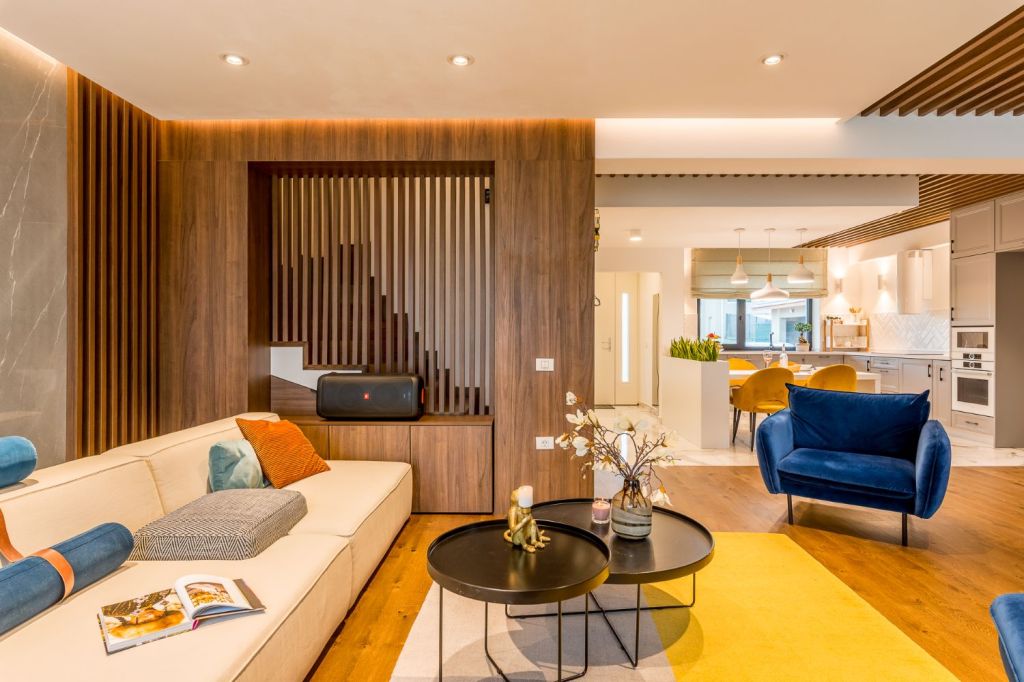Riflaj casa scarii - Living elegant Casa Bihor - amenajare luxury Launtric Design - ADAS and More