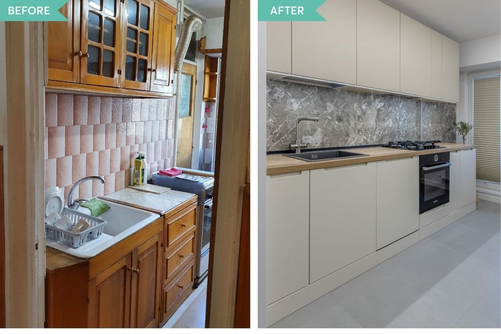 renovare apartament bucatarie