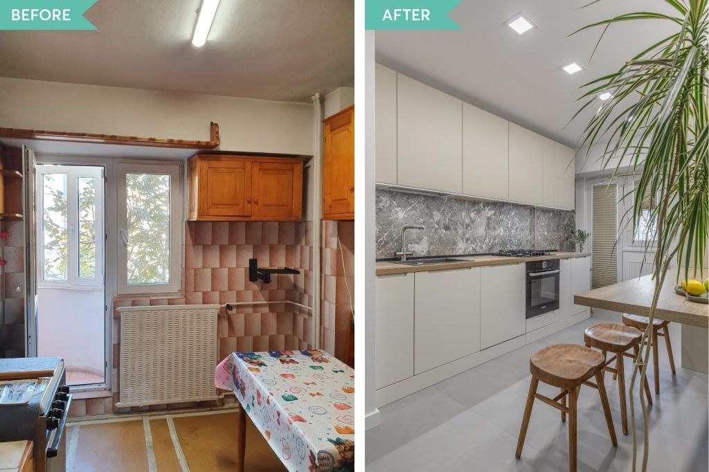 renovare apartament bucatarie
