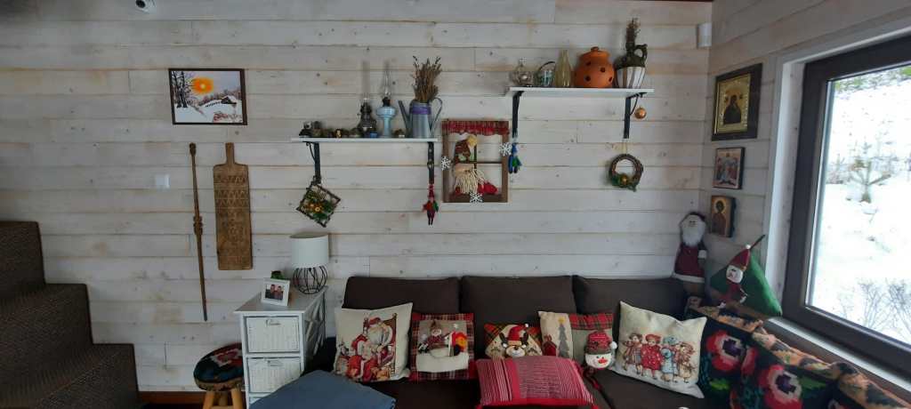 Proprietarul s-a ocupat de curte și design-ul interior al casei