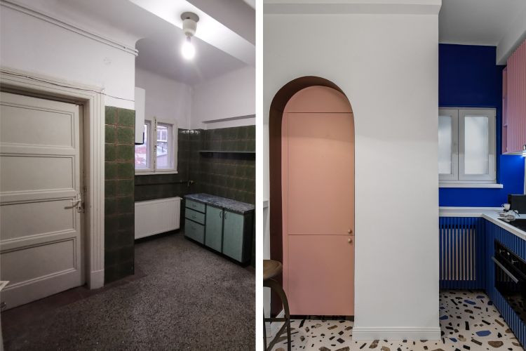 before after bucatarie veche