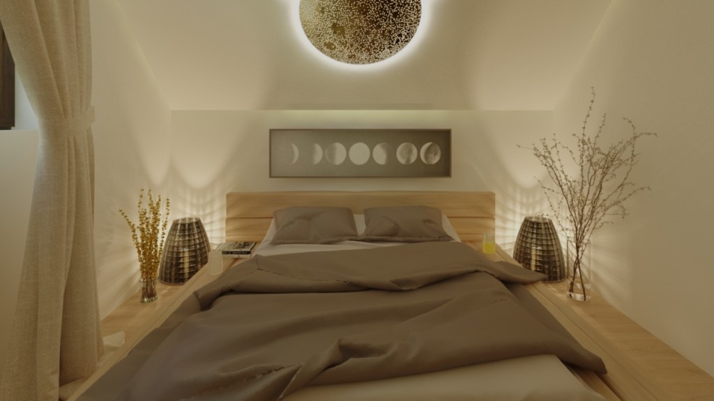 Designul holistic are aceeași fundație ca designul de interior tradițional. Foto: randare Andra