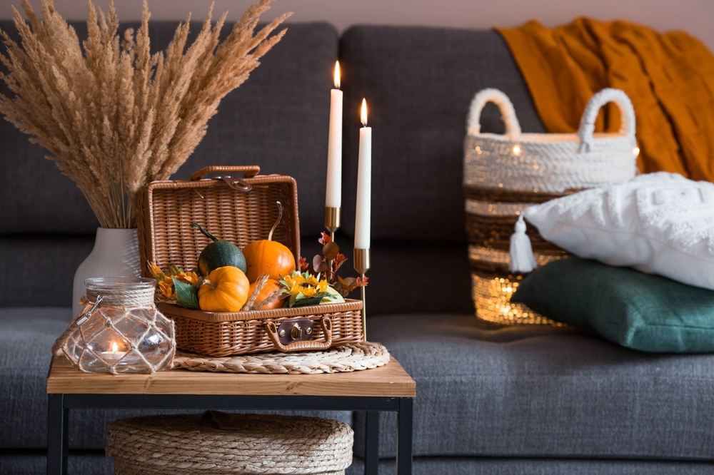 Idei decorative de toamnă pentru living