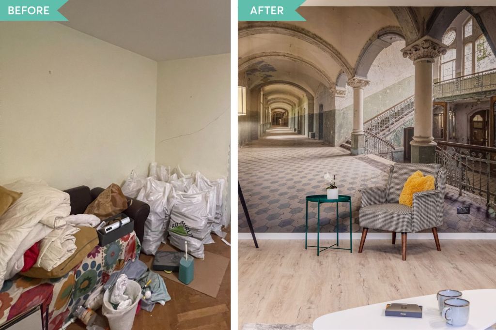 amenajare before and after living