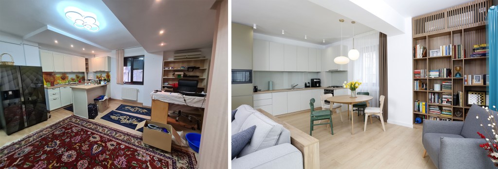 Before after apartament Unirii Cristian Patrascu