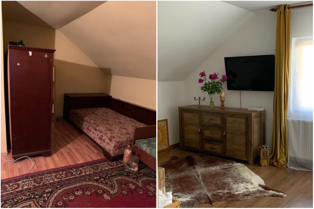 dormitor mansardă renovarea casei