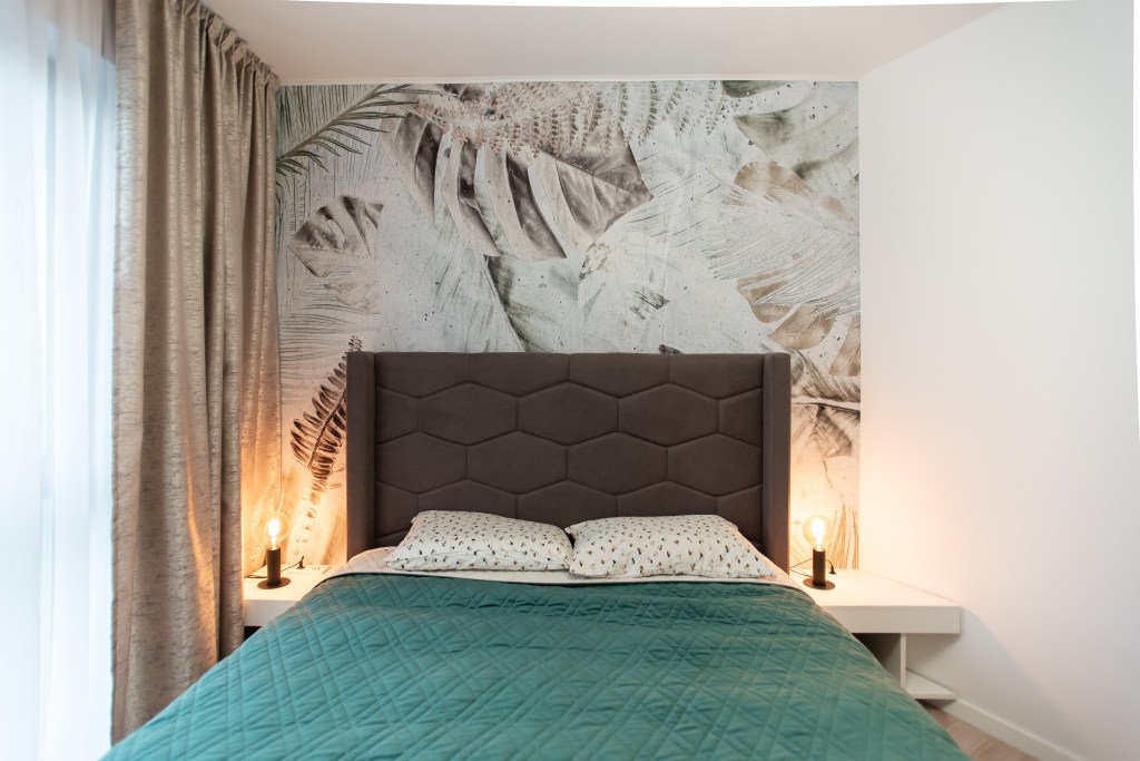 apartament cu formă atipică dormitor