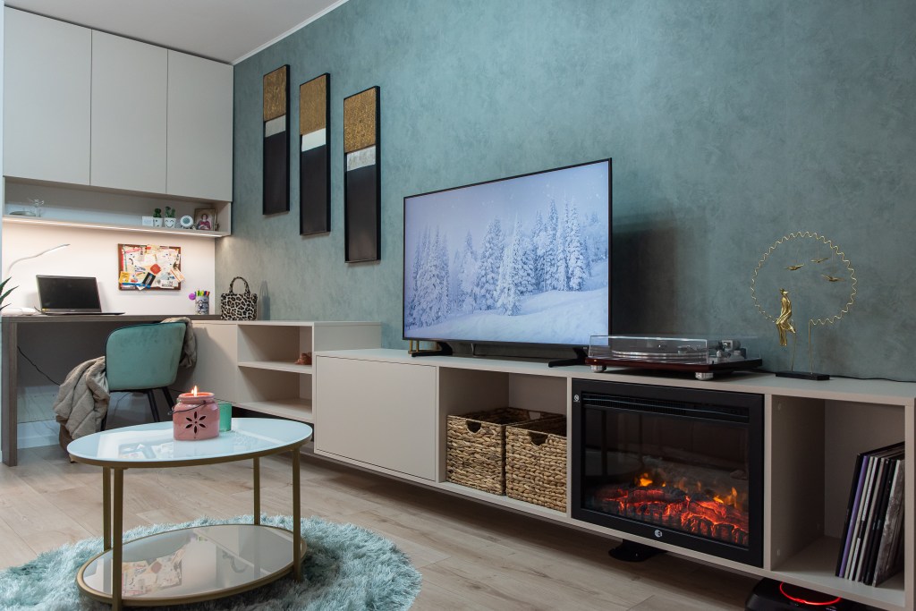 apartament cu formă atipică living