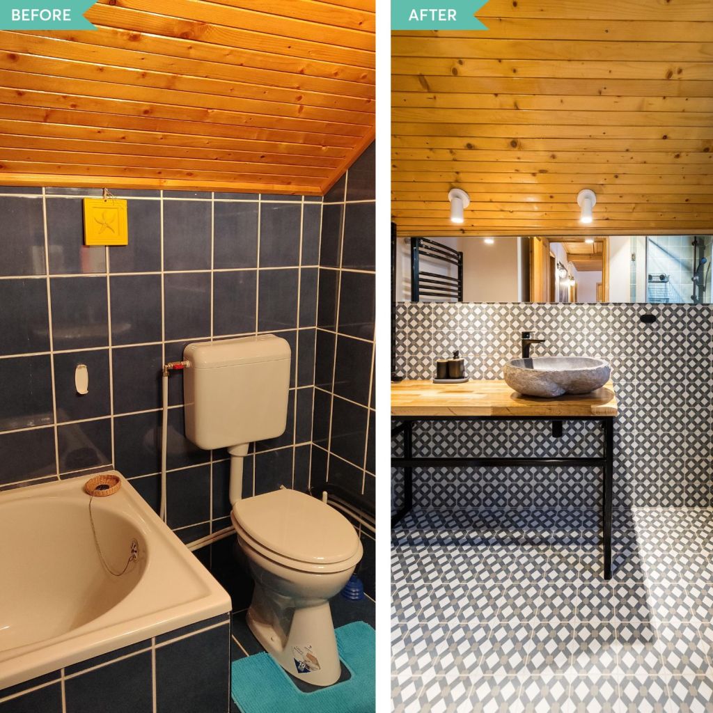 amenajare before and after baie