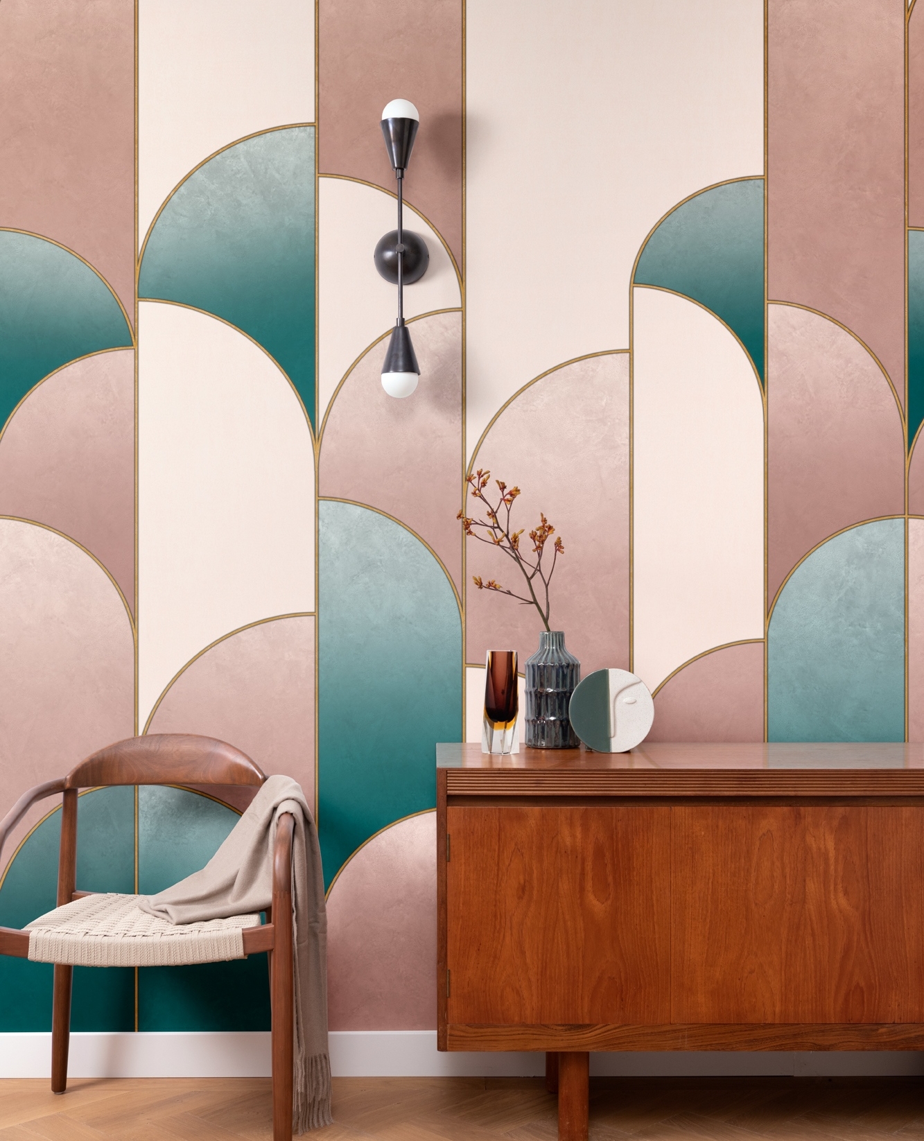 Tapet imprimeu retro Zen Interior