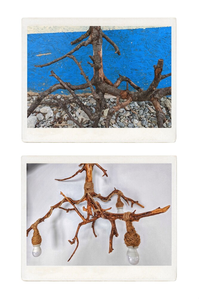 Cei doi își construiesc propria casă pe teren. Câteva elemente de decor făcute de Andra