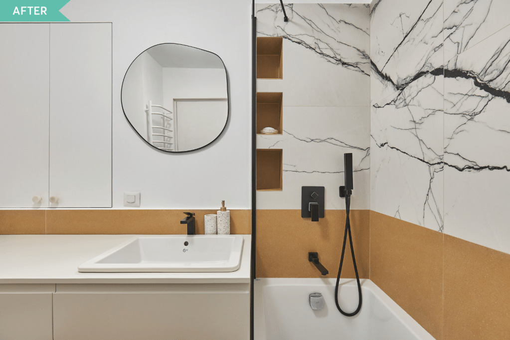 Before and after - Renovare baie Cotroceni - arh. Andra Bica - Kanso (1)