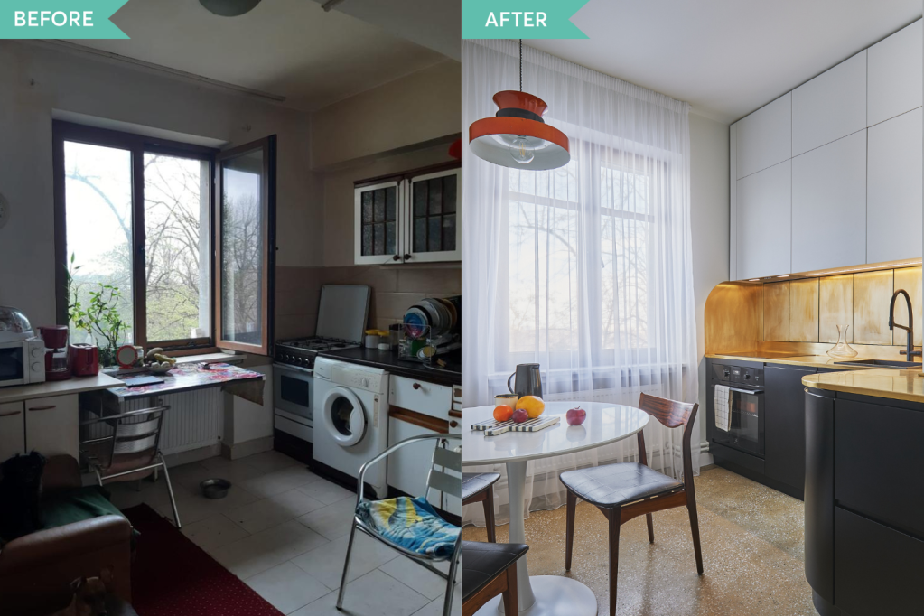 Before and after - Renovare bucatarie Cotroceni - arh. Andra Bica - Kanso (2)