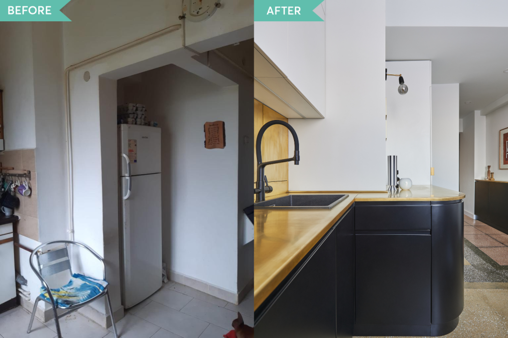 Before and after - Renovare bucatarie Cotroceni - arh. Andra Bica - Kanso (2)