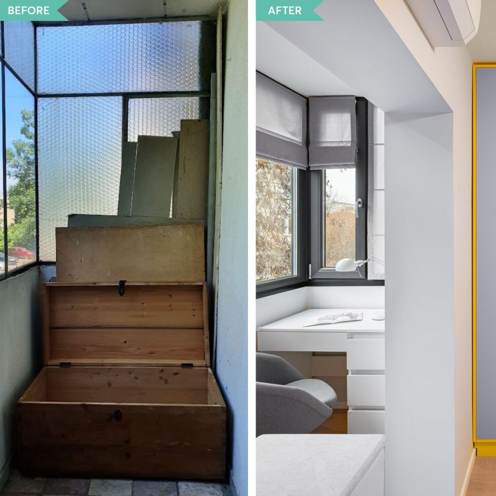amenajare before and after balcon