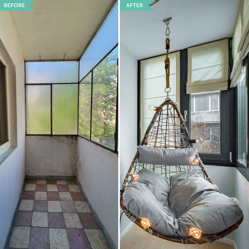 amenajare before and after balcon