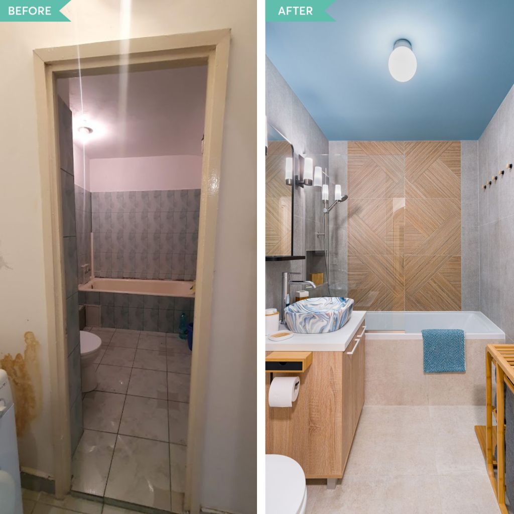amenajare before and after baie