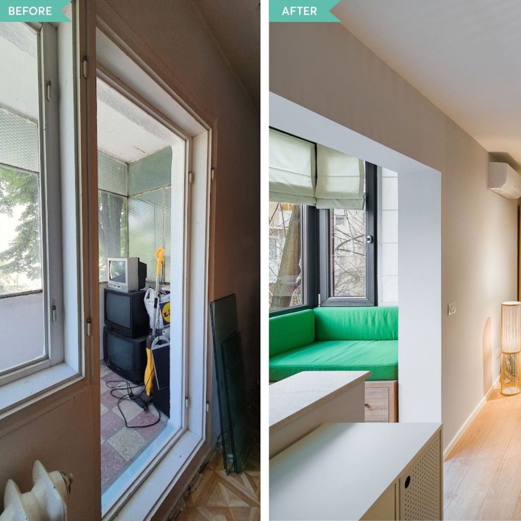 amenajare before and after balcon