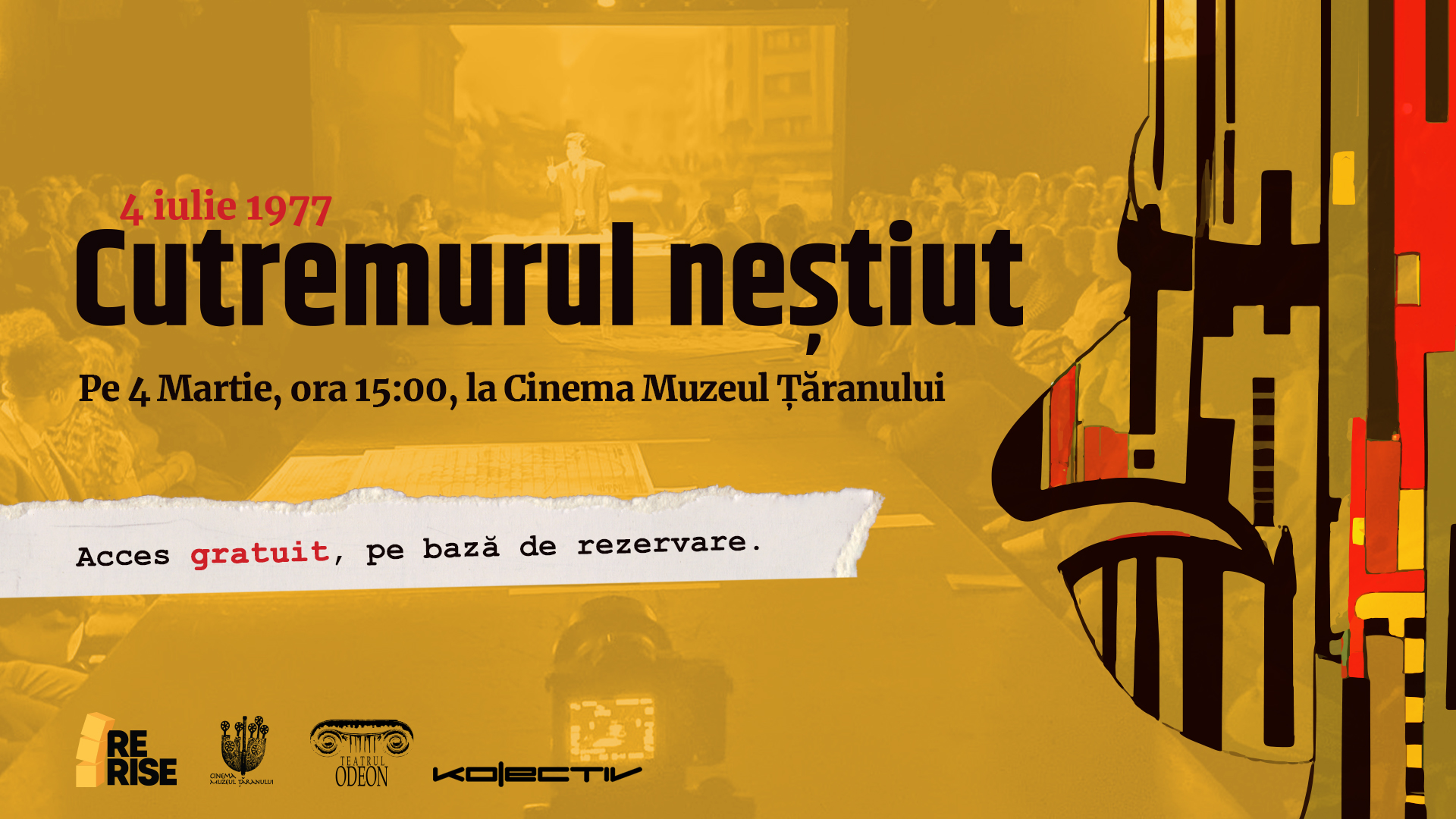 proiectie film cutremur 1977