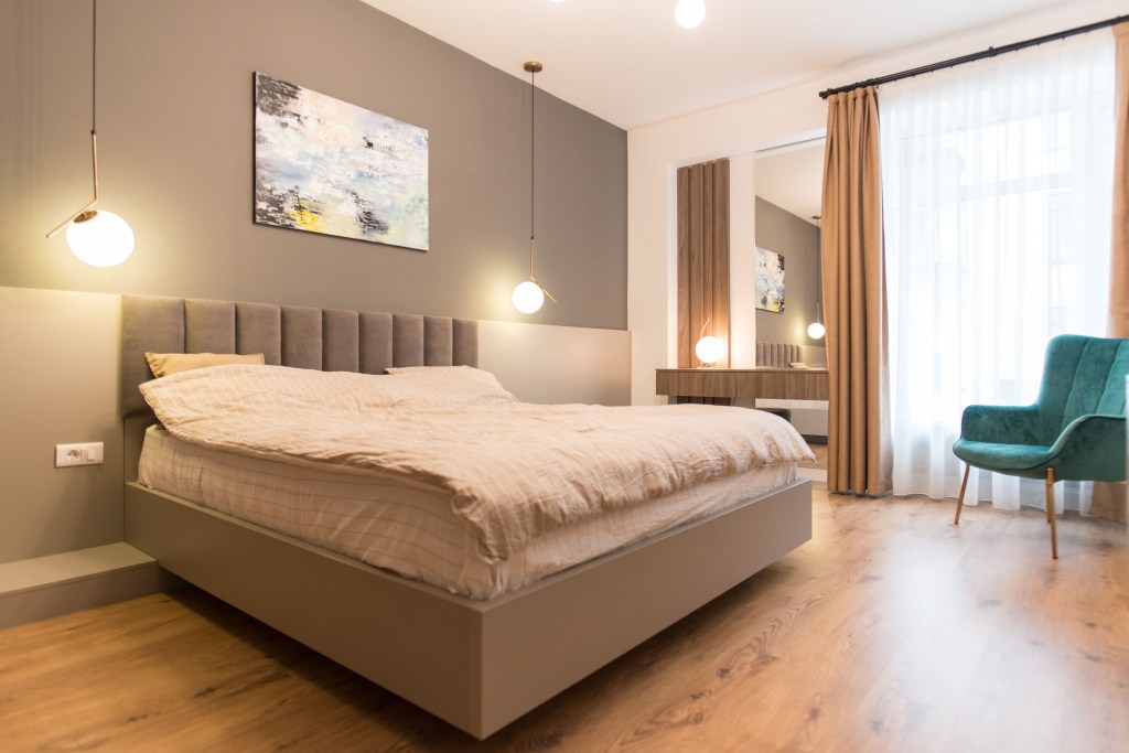 apartament București dormitor matrimonial