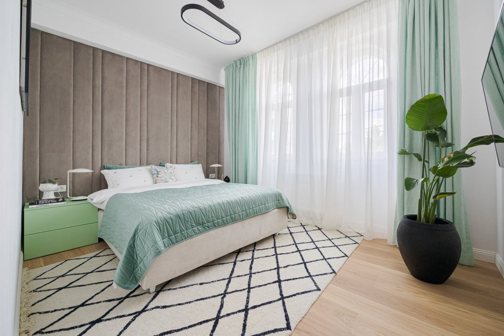 Amenajare dormitor modern verde vila Bucuresti - Spatiograf 1
