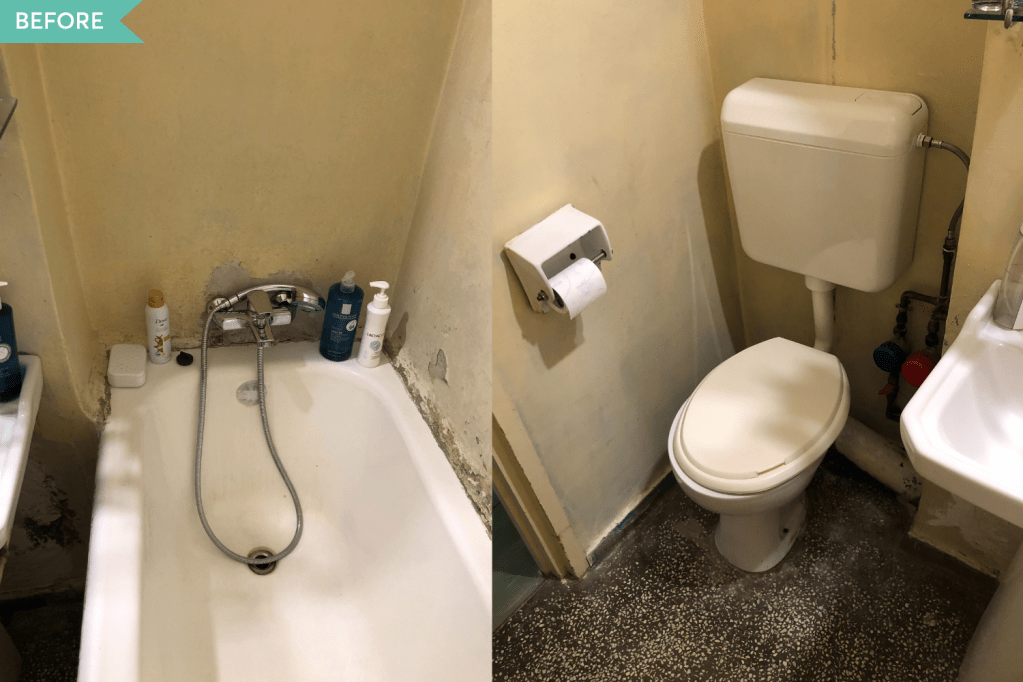 Renovare baie apartament comunist Bucuresti - arh. Cristiana Zgripcea (1)