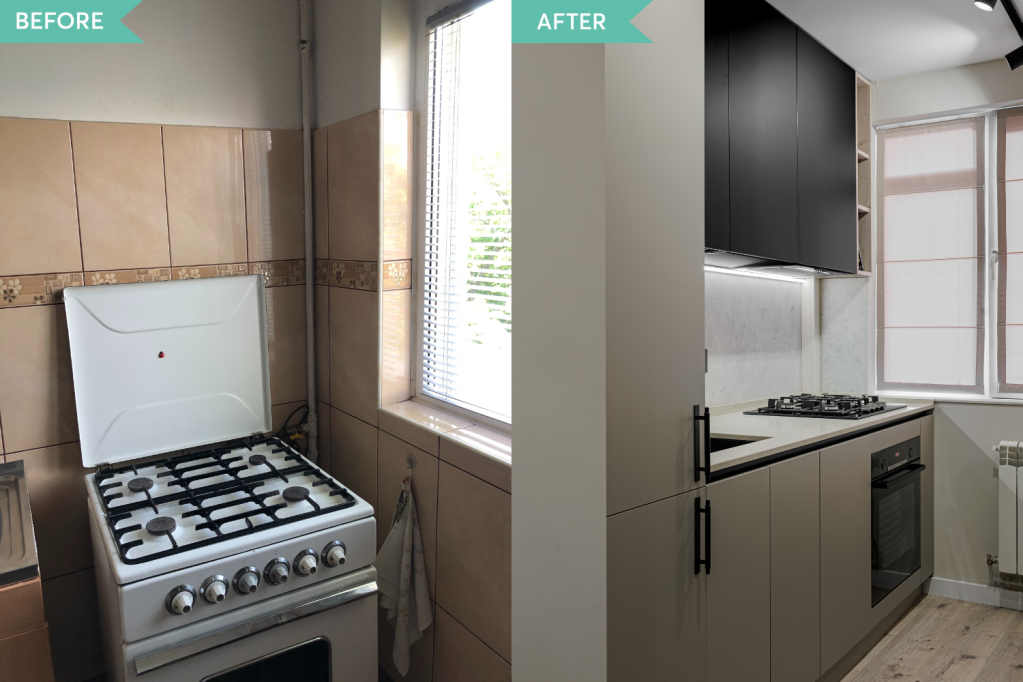 Renovare bucatarie apartament comunist Bucuresti - arh. Cristiana Zgripcea (1)
