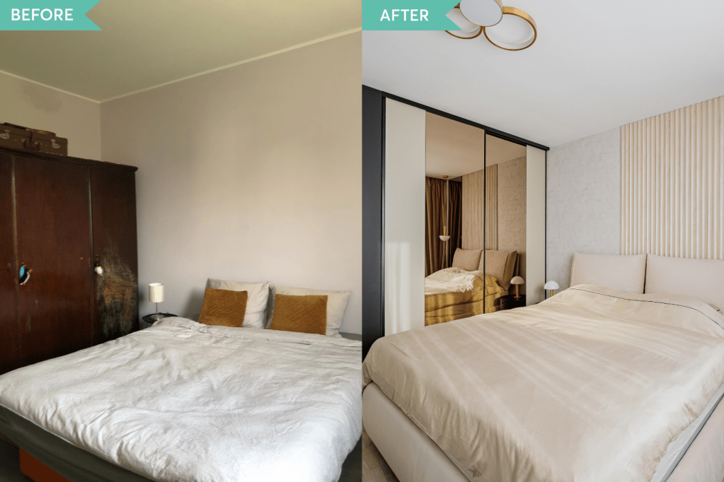 Renovare dormitor apartament comunist Bucuresti - arh. Cristiana Zgripcea (1)