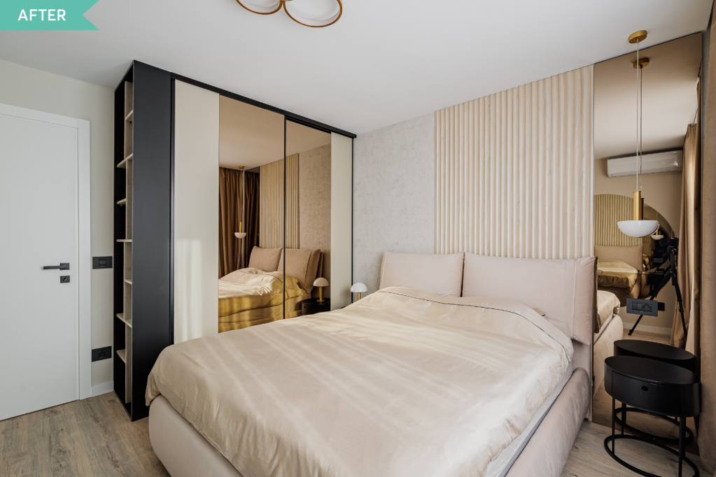 Renovare dormitor apartament comunist Bucuresti - arh. Cristiana Zgripcea (1)