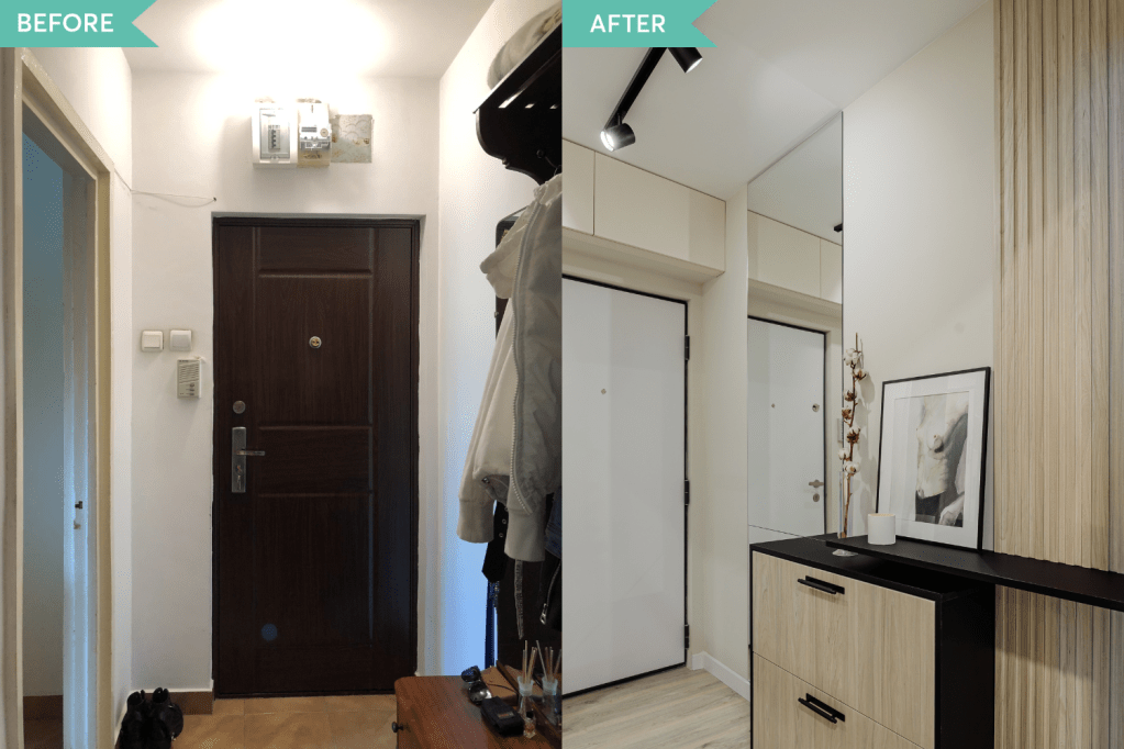 Renovare hol apartament comunist Bucuresti - arh. Cristiana Zgripcea (2)