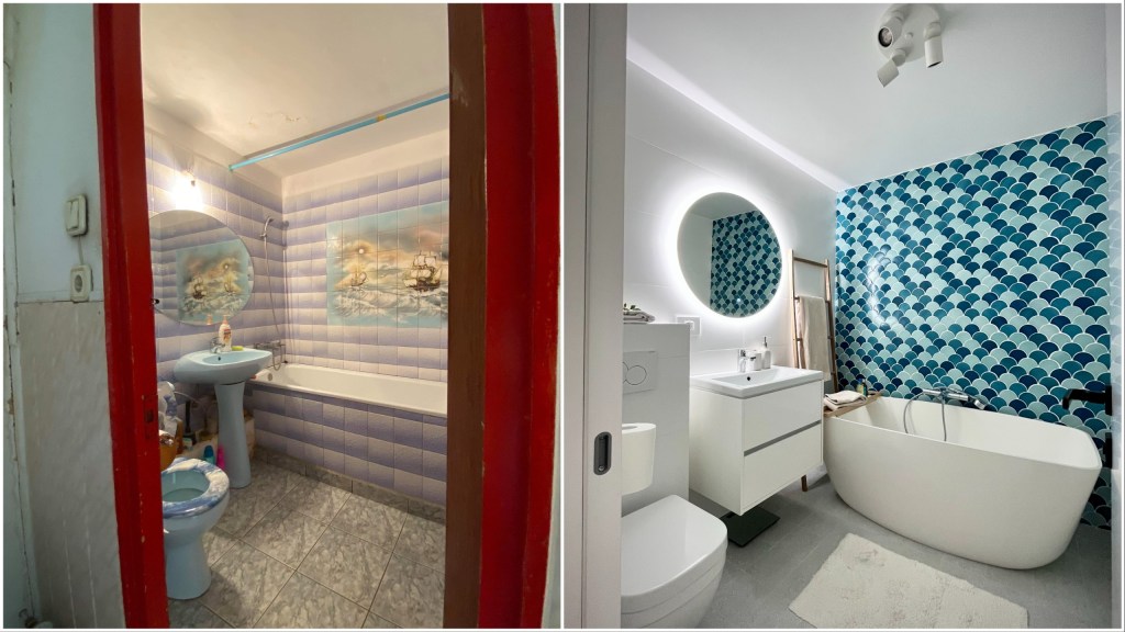renovare apartament București baie