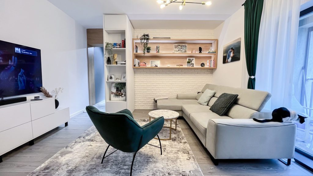 recompartimentare apartament living