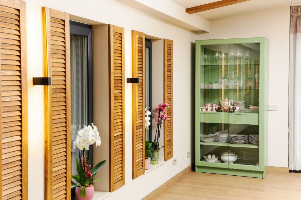 bufet bucatarie verde simplo