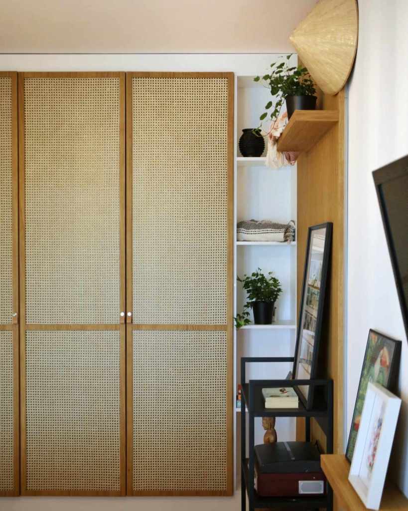 detalii amenajare duplex dulap ratan