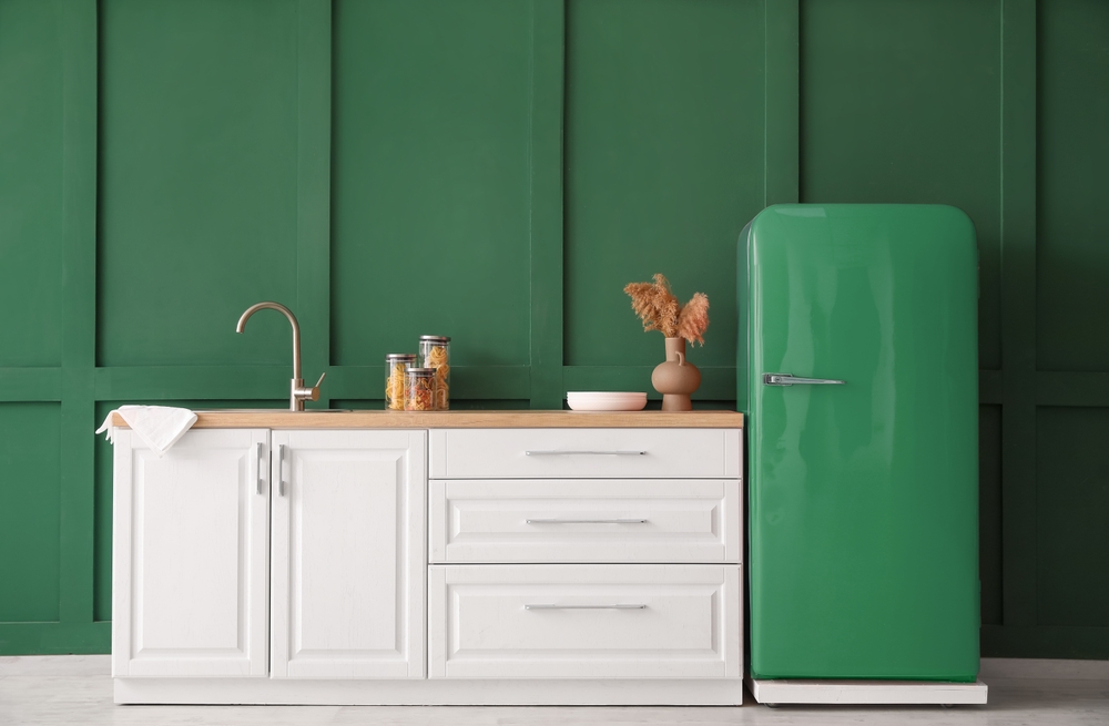 culoare verde bucatarie moderna