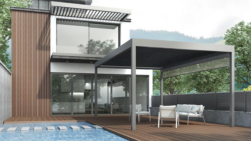 amenajare curte pergola gard