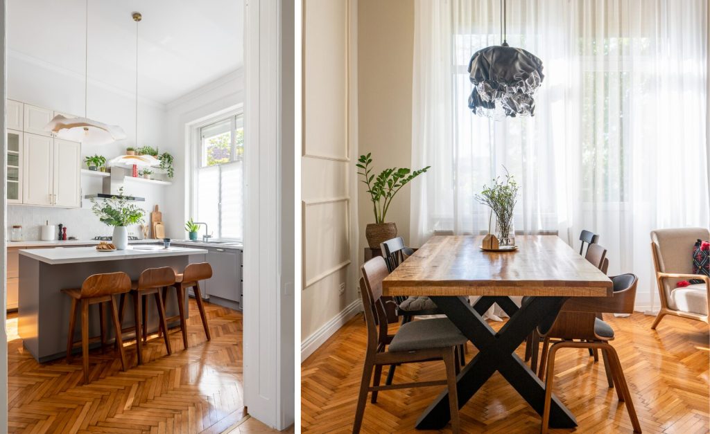 amenajare clasica apartament palatul neptun timisoara dining bucatarie