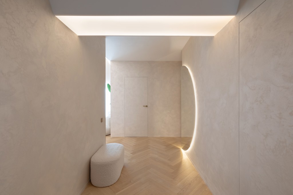 amenajare stil japandi apartament București hol