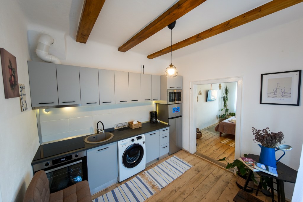 Albert Haus conține un apartament pentru turiști și un spațiu de activități pentru copiii din sat