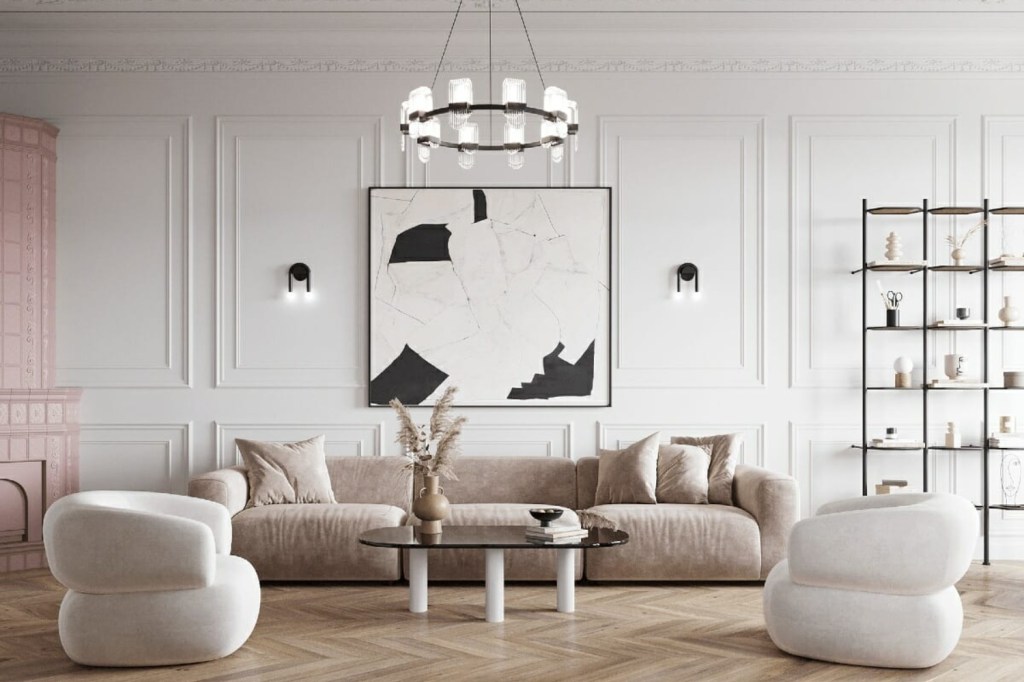 3 stilul neoclasic - culori living