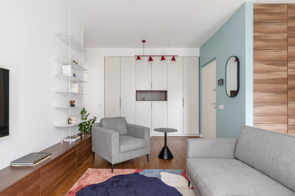 amenajare studio 43 metri pătrați open space