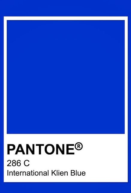 pantone yves klein blue