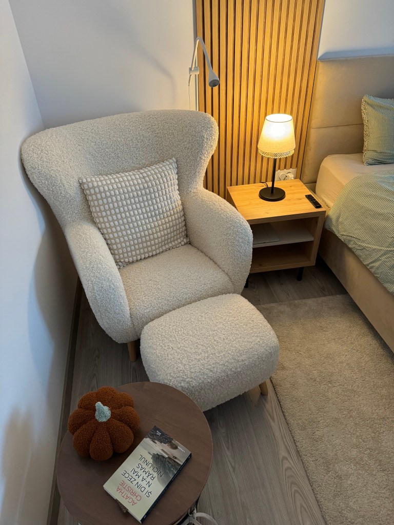 Dormitorul are un design special pentru odihnă